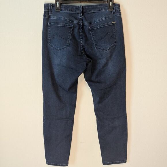 Max Jeans Skimmer Ankle Skinny Dark Wash Lightweight Denim Jeans Size 12 - Picture 3 of 10